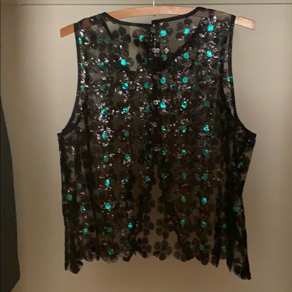 Free People sheer sequin top - Picture 2 of 4